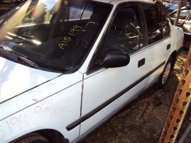 1992 HONDA ACCORD DX, 2.2L AUTO SDN, COLOR WHITE, STK A15194